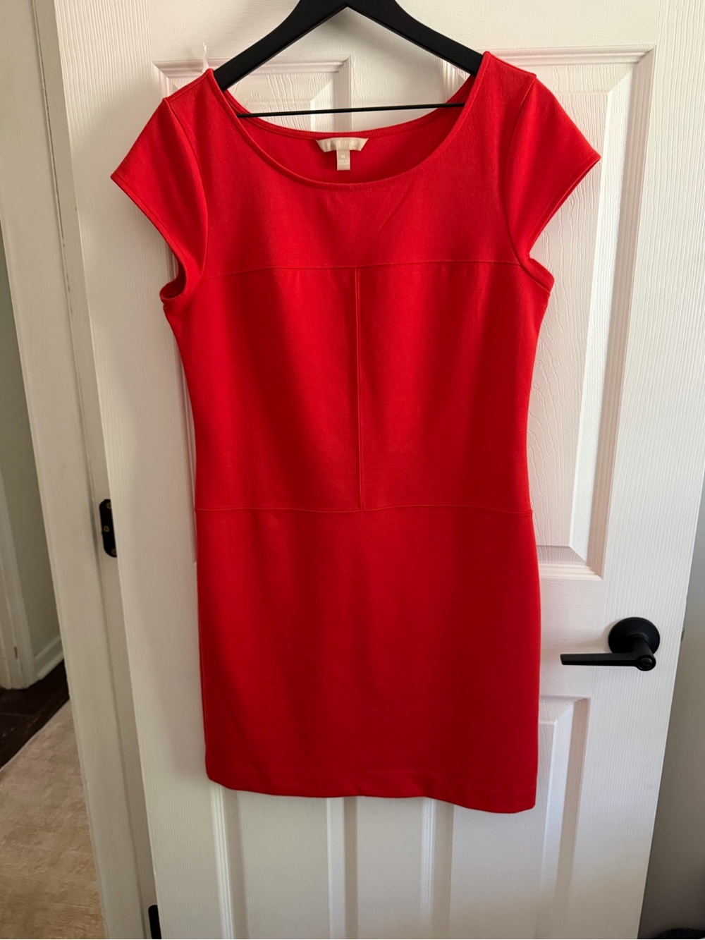 Banana Republic Bright Red Cap-Sleeve Mini Dress